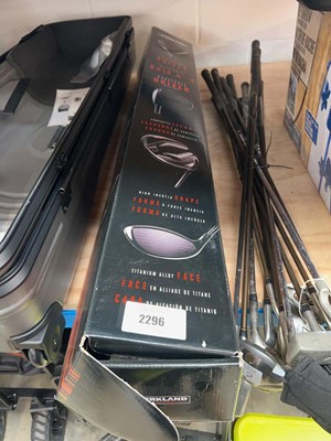 Lot 2296 - 3x Kirkland Signature golf clubs to include a...