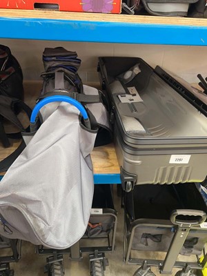 Lot 2297 - Langridge hard shell golf travel case together...