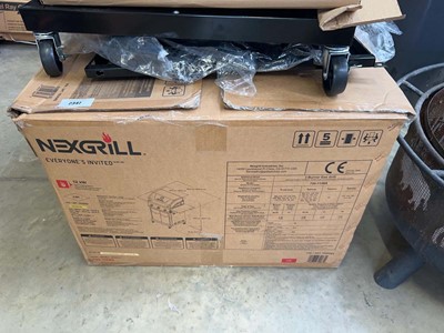 Lot 2347 - Boxed Nexgrill 3 burner stainless steel BBQ