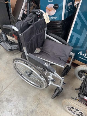 Lot 2229 - Grey and black 4-wheeled collapsible wheelchair