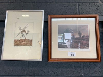 Lot 1498 - Limited ed. print of a gun dog no. 131/850...