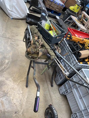 Lot 2313 - Collapsible 1-wheeled fishing tackle trolley...