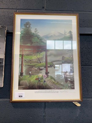 Lot 1828 - Limited ed. print of No. 6 Fujiyama Gardens...