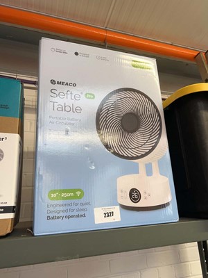 Lot 2327 - Boxed Meaco Sefti Pro 10" table top fan