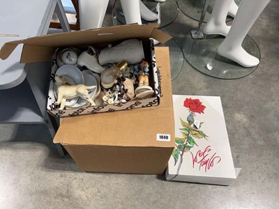 Lot 1840 - 3 boxes of various ceramic and glass collectibles