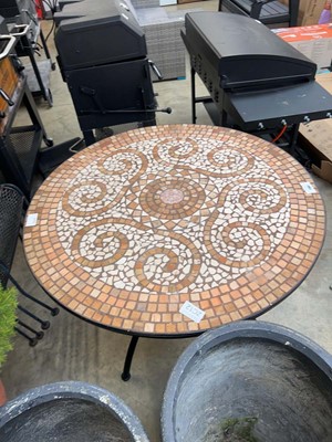 Lot 2367 - Large circular Mediterranean design mosaic...