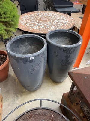 Lot 2370 - Large fibreglass garden pots
