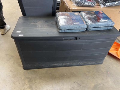 Lot 2375 - Black plastic outdoor storage box