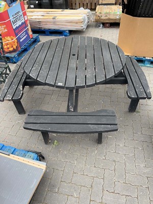Lot 2378 - Wooden 4 section picnic style bench