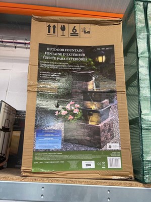 Lot 2386 - Boxed outdoor 4 tier trickling water feature