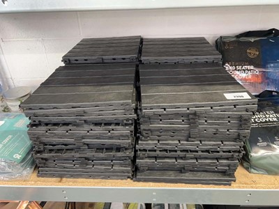 Lot 2390 - Large qty of black click together deck tiles