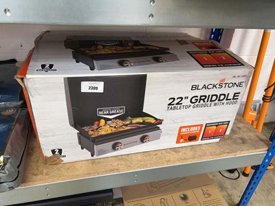Lot 2399 - Boxed Black Stone 22" 2 burner table top gas BBQ