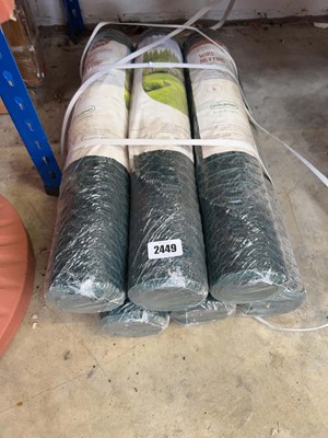 Lot 2449 - 6 rolls of PVC coated wire mesh