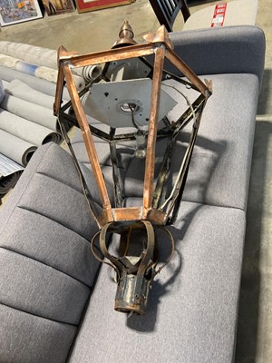 Lot 2464 - Polished copper reclaimed lantern head,...