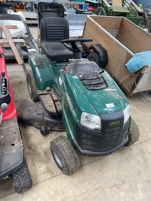 Lot 2472 - Atco GT38H petrol ride on lawn mower. No rear...