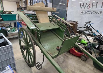 Lot 2490 - Wooden framed two wheeled pull along horse cart