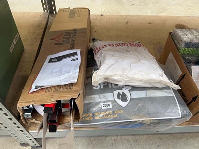 Lot 2556 - Bag of scaffold clips, maintenance spill kit...