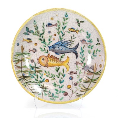 Lot 154 - A glazed stoneware dish by Günther Stüdemann...
