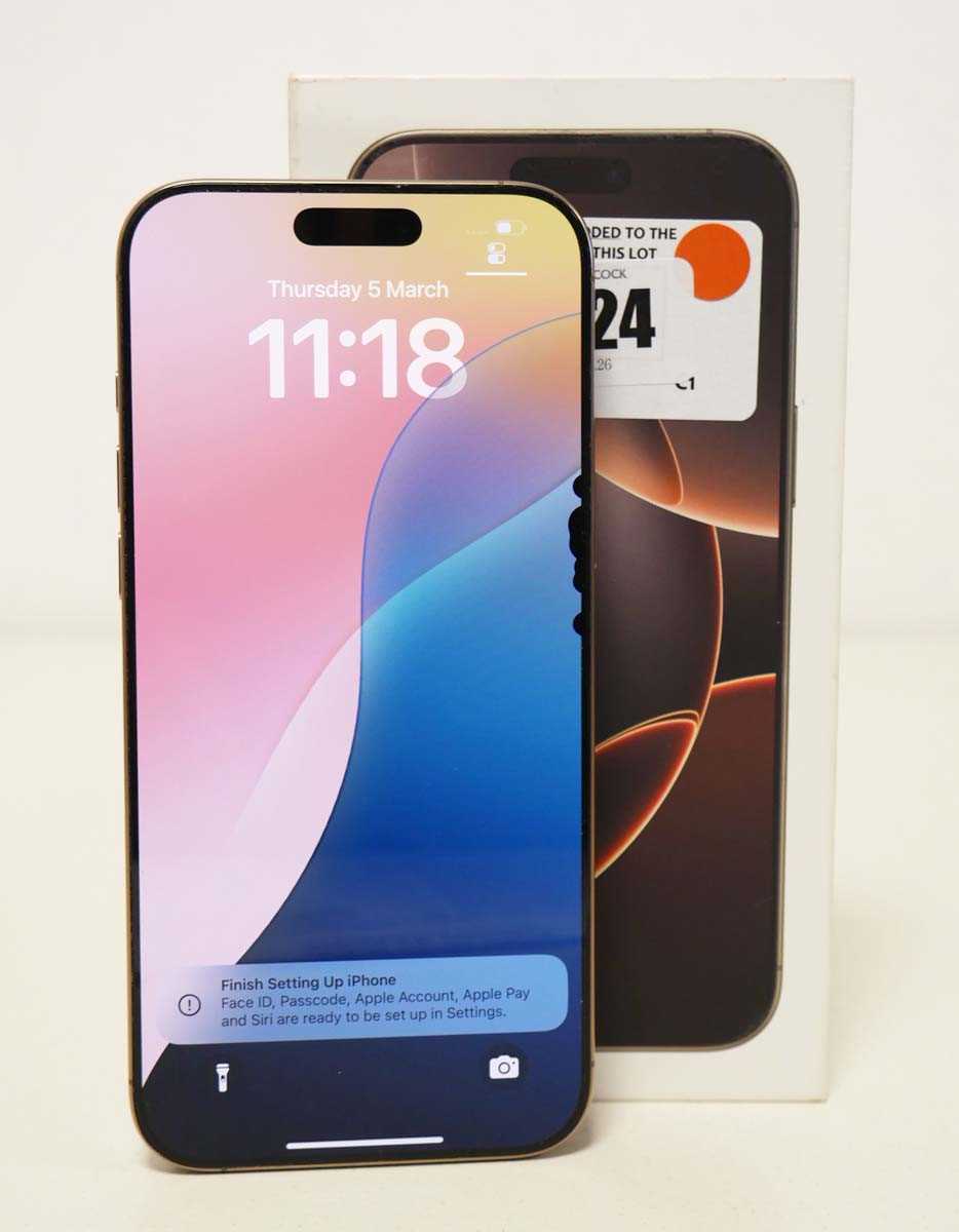 Lot 1035 - Apple iPhone 16 Pro Max, Desert Titanium,...
