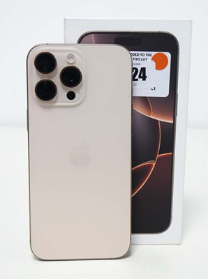 Lot 1035 - Apple iPhone 16 Pro Max, Desert Titanium,...