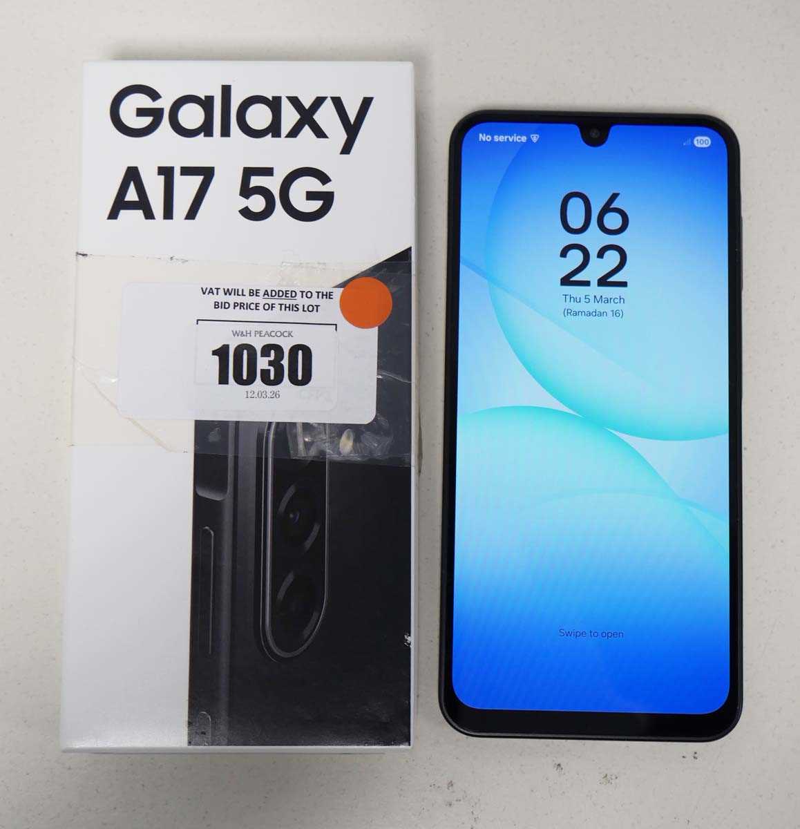 Lot 1070 - Samsung Galaxy A17 5G, Black, 128GB, model...