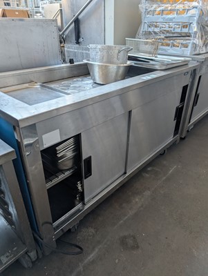 Lot 35 - 150cm electric Moffat sliding 2-door heated...
