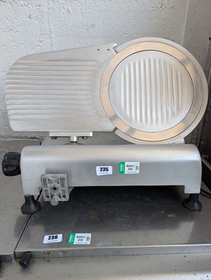 Lot 235 - 30cm blade meat slicer. No carriage