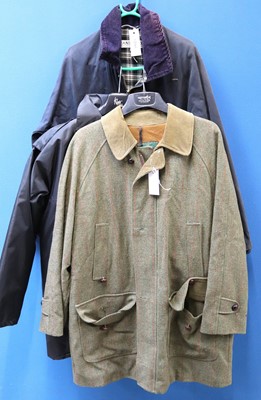 Lot 1201 - Three shooting coats inc. tweed Grenfell (42),...