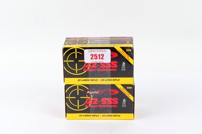 Lot 2512 - (S1) 1000 x .22 Aguila 'SSS' Sniper sub-sonic...