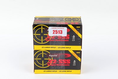 Lot 2513 - (S1) 1000 x .22 Aguila 'SSS' Sniper sub-sonic...