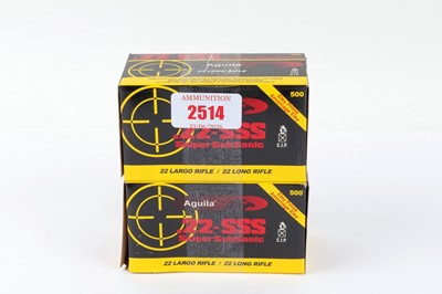 Lot 2514 - (S1) 1000 x .22 Aguila 'SSS' Sniper sub-sonic...