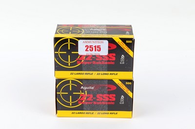 Lot 2515 - (S1) 1000 x .22 Aguila 'SSS' Sniper sub-sonic...