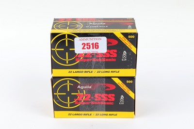 Lot 2516 - (S1) 1000 x .22 Aguila 'SSS' Sniper sub-sonic...