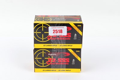 Lot 2518 - (S1) 1000 x .22 Aguila 'SSS' Sniper sub-sonic...