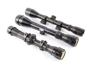 Lot 1221 - Three scopes inc. Nikko Stirling 4x32 Mountmaster