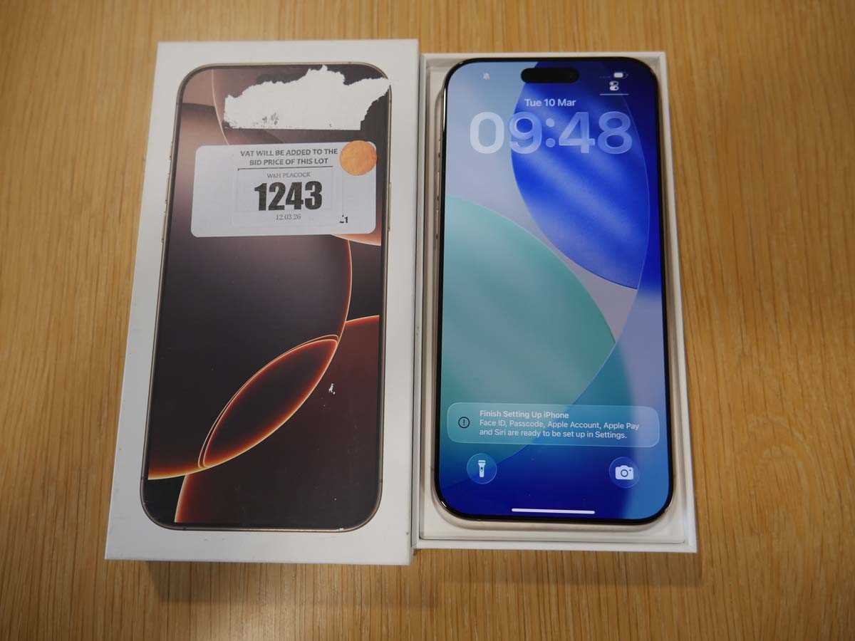 Lot 1042 - Apple iPhone 16 Pro Max, Desert Titanium,...