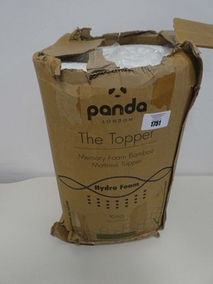 Lot 1937 - Panda Memory Foam Bamboo Mattress Topper (King...