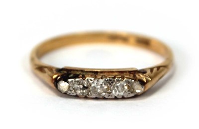 Lot 505 - An 18ct yellow gold and platinum highlighted...