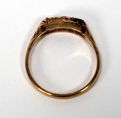 Lot 505 - An 18ct yellow gold and platinum highlighted...