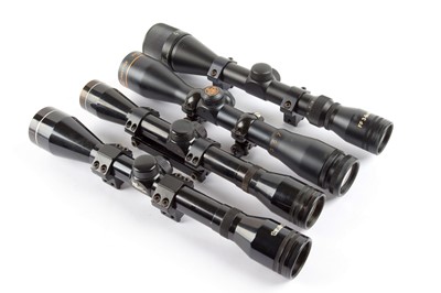 Lot 1230 - Four rifle scopes: 6 x 40 Tasco Silver Antler...