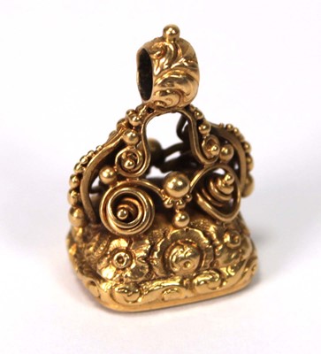 Lot 511 - A pair of yellow metal cufflinks of torpedo...