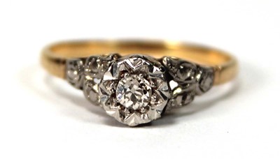 Lot 520 - An 18ct yellow gold and platinum highlighted...