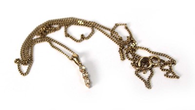 Lot 529 - A 9ct yellow gold flat curblink necklace...