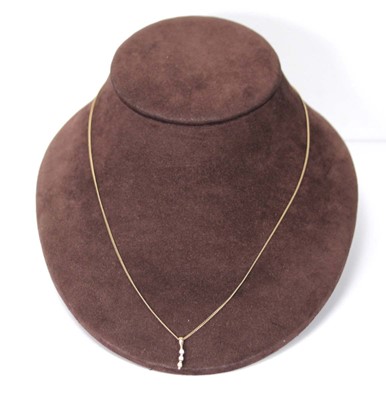 Lot 529 - A 9ct yellow gold flat curblink necklace...