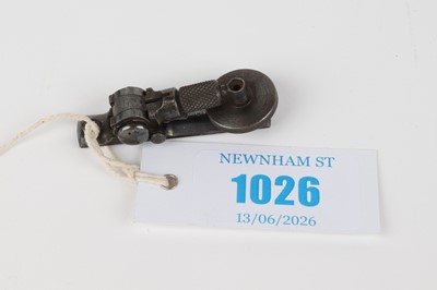 Lot 1026 - An early Lyman folding rear peep sight (tang)...