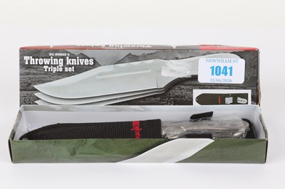 Lot 1041 - Boxed set of Hibben's throwing knives