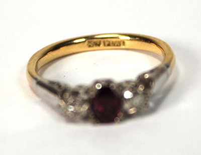 Lot 578 - An 18ct yellow gold and platinum highlighted...