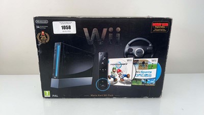 Lot 1058 - Nintendo Wii Mario Kart Wii Edition in box