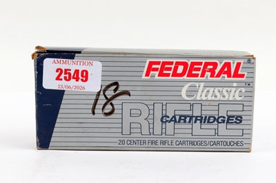 Lot 2549 - (S1) 18 x .375 H&H Magnum Federal Classic...