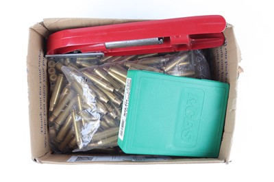 Lot 2876 - 6x62 Freres RCBS die set, Lee hand press, and...
